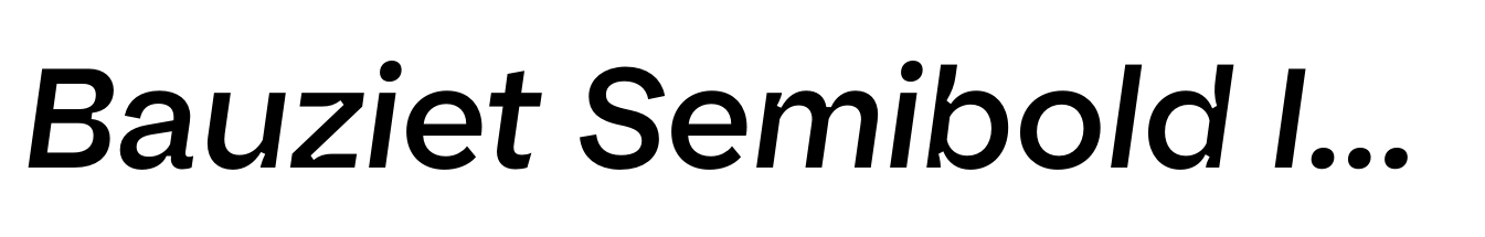 Bauziet Semibold Italic